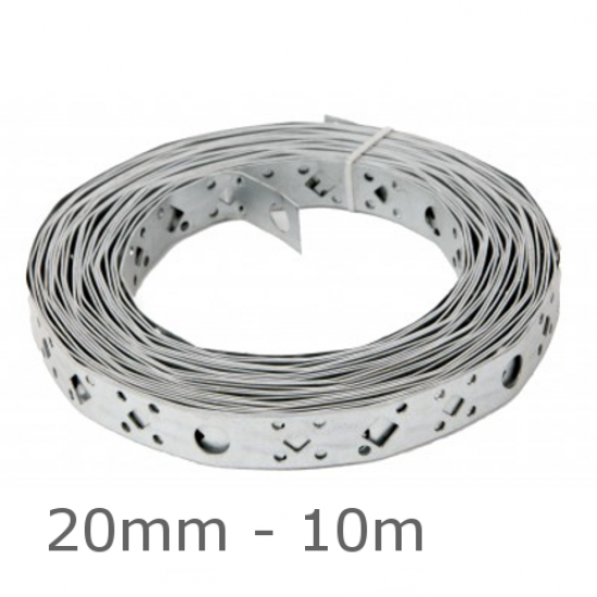 20mm Pre Galvanised Steel Fixing Band - 10m