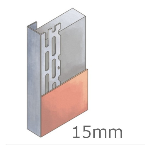 15mm Galvanised Steel Plasterboard Edge Bead - 3m