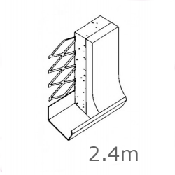 Galvanised External Render Stop (Bell Bead) - 2.4m
