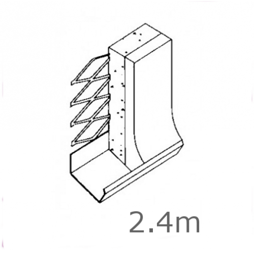 Galvanised External Render Stop (Bell Bead) - 2.4m