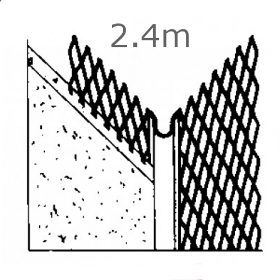 Galvanised Mini Mesh Bead 2.4m length Galvanised Mini Mesh Bead 2.4m length