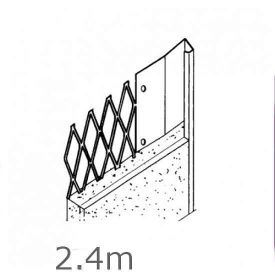 13mm Galvanised Plaster Stop - 2.4m length 13mm Galvanised Plaster Stop - 2.4m length