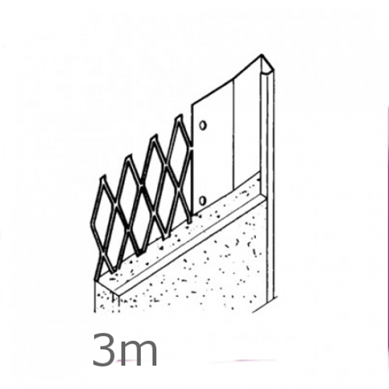 13mm Galvanised Plaster Stop - 3m length 13mm Galvanised Plaster Stop - 3m length