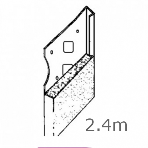 3mm Galvanised Thin Coat Plaster Stop - 2.4m length