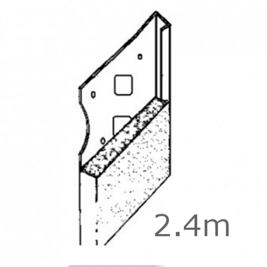 3mm Galvanised Thin Coat Plaster Stop - 2.4m length
