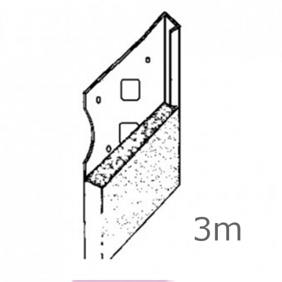 3mm Galvanised Thin Coat Plaster Stop - 3m length 3mm Galvanised Thin Coat Plaster Stop - 3m length