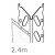 Galvanised Skim Angle Bead 2.4m length (Thin coat)