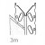 Galvanised Skim Angle Bead 3m length (Thin coat)