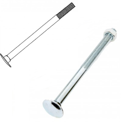 6x75 Zinc Plated Coach Bolt - Box of 100 6x75 Zinc Plated Coach Bolt - Box of 100