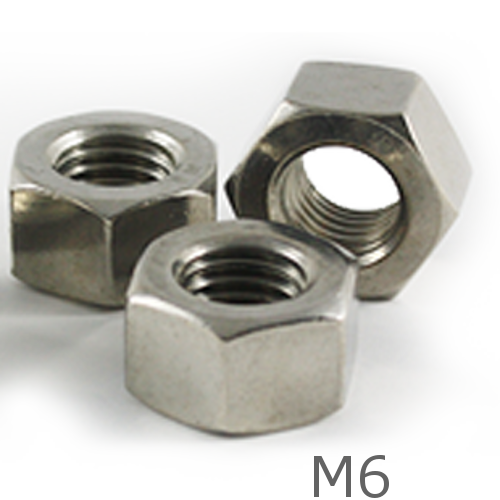 M6 Zinc Plated Hex Full Nuts - box of 200