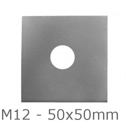 Bright Zinc plated Square Plate Washers M12 - box of 100 Bright Zinc plated Square Plate Washers M12 - box of 100
