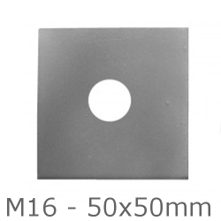 Bright Zinc plated Square Plate Washers M16 - box of 100 Bright Zinc plated Square Plate Washers M16 - box of 100