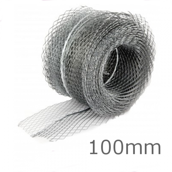 100mm Stainless Steel Coiled Mesh Lath - 20m length
