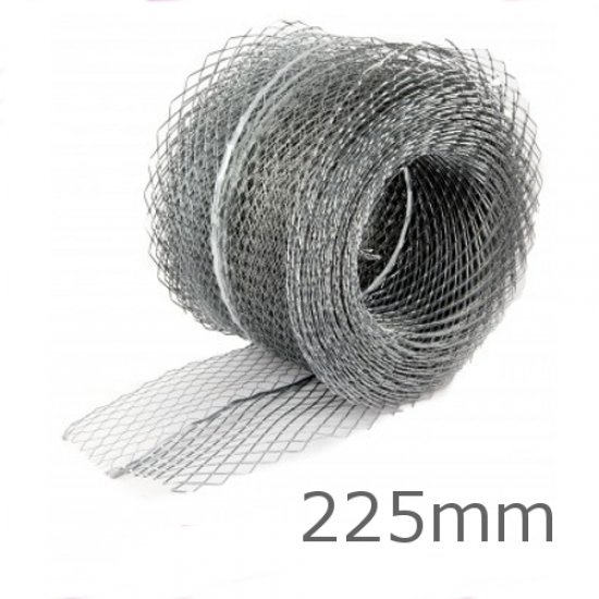 225mm Stainless Steel Coiled Mesh Lath - 20m length