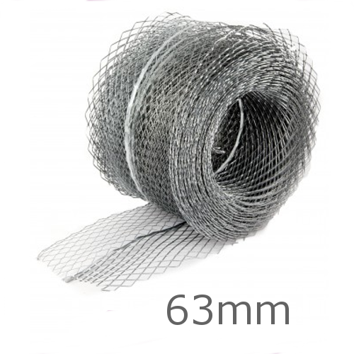 63mm Galvanised Coiled Mesh Lath - 20m length