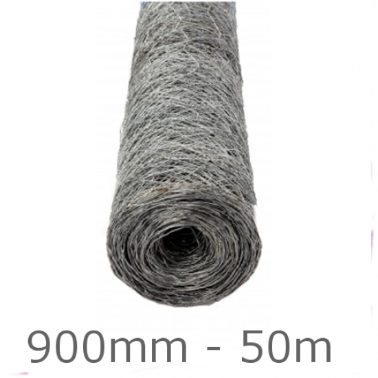 900mm x 50m Galvanised Steel Hex mesh Netting 900mm x 50m Galvanised Steel Hex mesh Netting