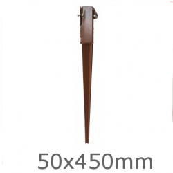 50x50mm Spiked Post Shoe - length 450mm 50x50mm Spiked Post Shoe - length 450mm