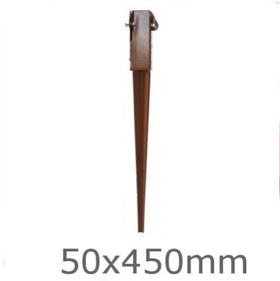 50x50mm Spiked Post Shoe - length 450mm