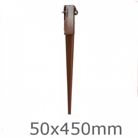 50x50mm Spiked Post Shoe - length 450mm