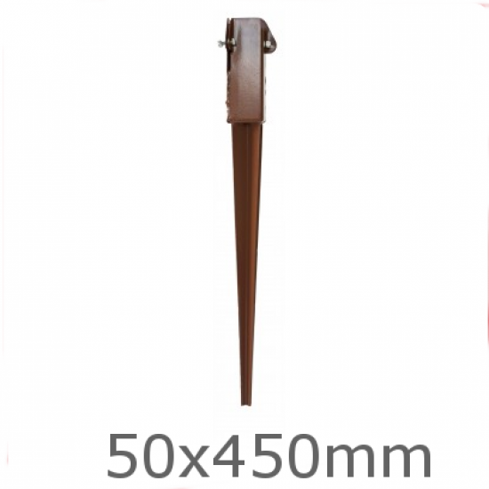 50x50mm Spiked Post Shoe - length 450mm 50x50mm Spiked Post Shoe - length 450mm