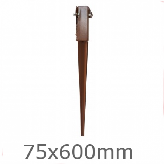 75x75mm Spiked Post Shoe - length 600mm 75x75mm Spiked Post Shoe - length 600mm
