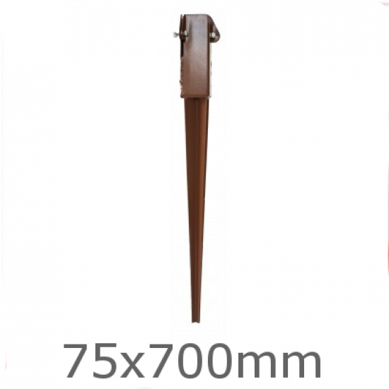75x75mm Spiked Post Shoe - length 700mm 75x75mm Spiked Post Shoe - length 700mm