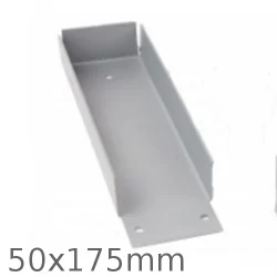175mm Galvanised Gravel Board Clip with lip for concrete - 50mm width