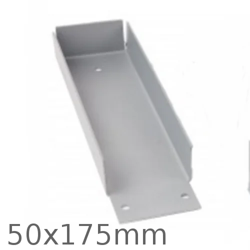 175mm Galvanised Gravel Board Clip with lip for concrete - 50mm width 175mm Galvanised Gravel Board Clip with lip for concrete - 50mm width