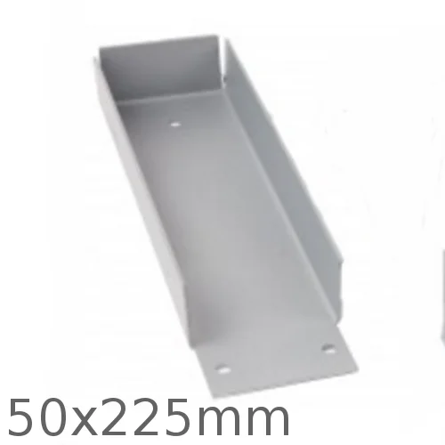 225mm Galvanised Gravel Board Clip with lip for concrete - 50mm width 225mm Galvanised Gravel Board Clip with lip for concrete - 50mm width