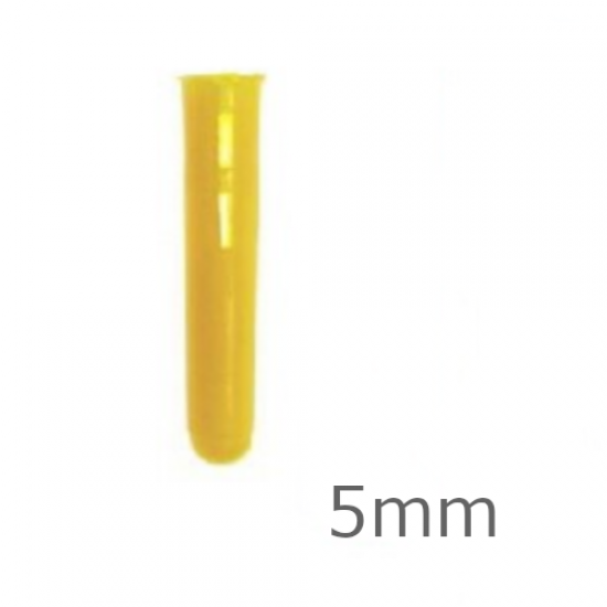 5mm Anker-it Yellow Plastic Plug - box of 100