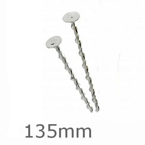 135mm Helical Flat Roof Fixings for 70-95mm panels