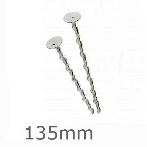 135mm Helical Flat Roof Fixings for 70-95mm panels - pack of 25