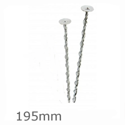 195mm Helical Flat Roof Fixings for 126-150mm panels - pack of 25 195mm Helical Flat Roof Fixings for 126-150mm panels - pack of 25