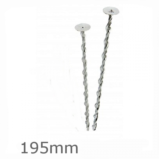195mm Helical Flat Roof Fixings for 126-150mm panels 195mm Helical Flat Roof Fixings for 126-150mm panels