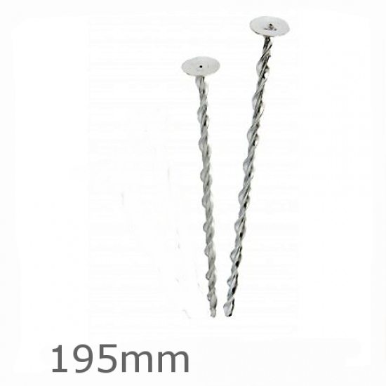 195mm Helical Flat Roof Fixings for 126-150mm panels - pack of 25