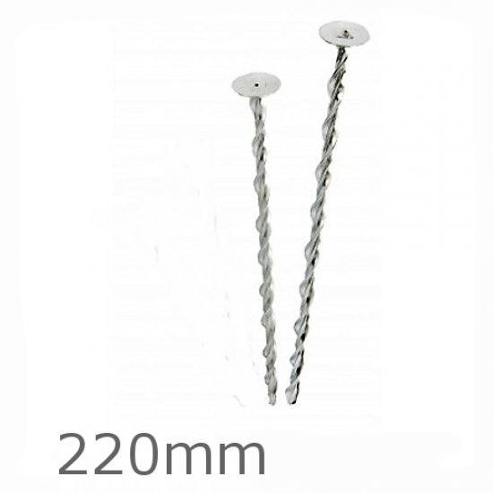 220mm Helical Flat Roof Fixings for 151-181mm panels - pack of 25