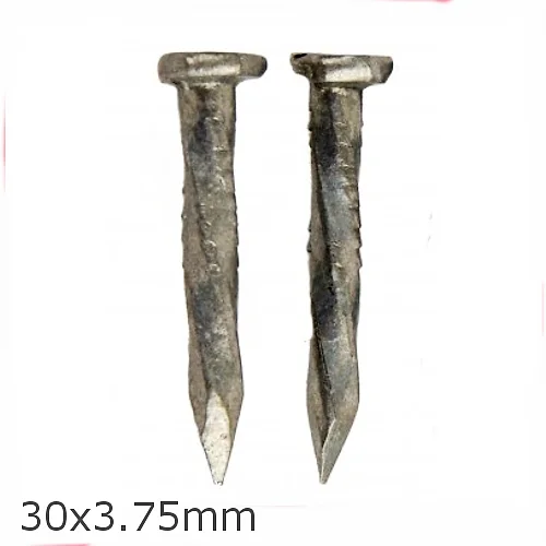 30x3.75mm Galvanised Square Twist Nails - 1kg Bag