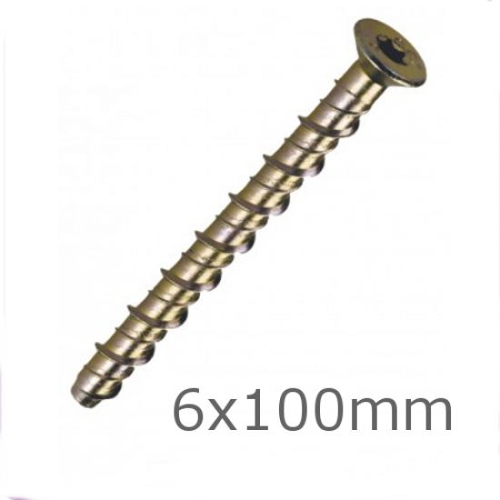 6x100 Thunderbolt Countersunk Head - box of 100 6x100 Thunderbolt Countersunk Head - box of 100