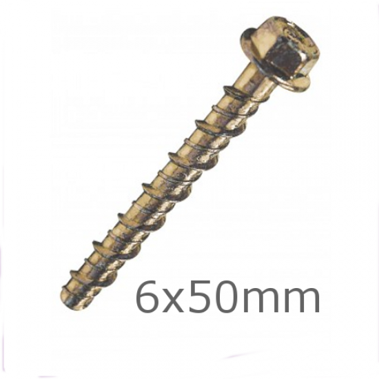 6x50 Thunderbolt Flange Head - box of 100 6x50 Thunderbolt Flange Head - box of 100