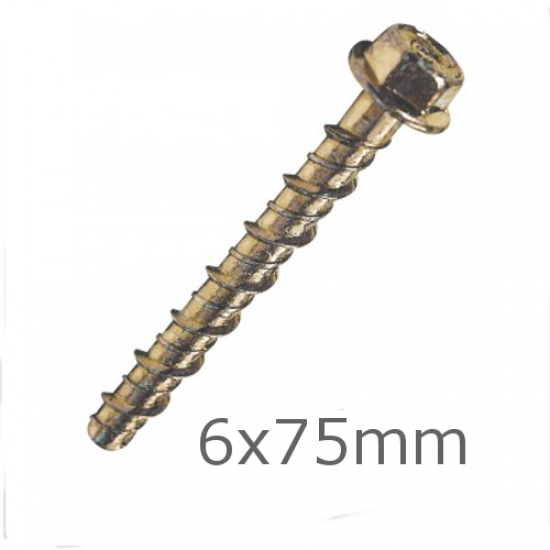 6x75 Thunderbolt Flange Head - box of 100 6x75 Thunderbolt Flange Head - box of 100