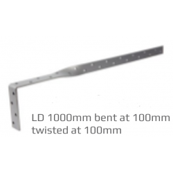 Light Duty Restraint Strap 1000mm Bent 100mm Twisted 100mm Light Duty Restraint Strap 1000mm Bent 100mm Twisted 100mm