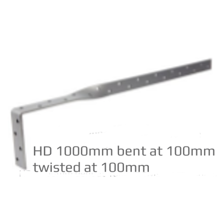 Heavy Duty Restraint Strap 1000mm Bent 100mm Twisted 100mm