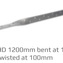 Heavy Duty Restraint Strap 1200mm Bent 100mm Twisted 100mm