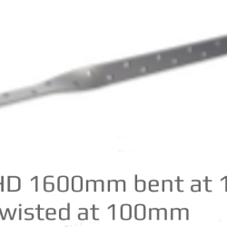 Heavy Duty Restraint Strap 1600mm Bent 150mm Twisted 100mm Heavy Duty Restraint Strap 1600mm Bent 150mm Twisted 100mm