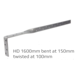 Heavy Duty Restraint Strap 1600mm Bent 150mm Twisted 100mm Heavy Duty Restraint Strap 1600mm Bent 150mm Twisted 100mm