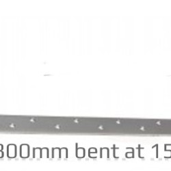 Heavy Duty Restraint Strap 800mm Bent 150mm