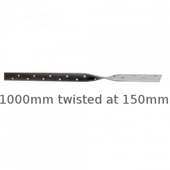 Heavy Duty Restraint Strap 1000mm Twisted 150mm