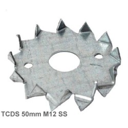 50mm M12mm Galvanised Steel Double Sided Tooth Plate Timber Connector 50mm M12mm Galvanised Steel Double Sided Tooth Plate Timber Connector