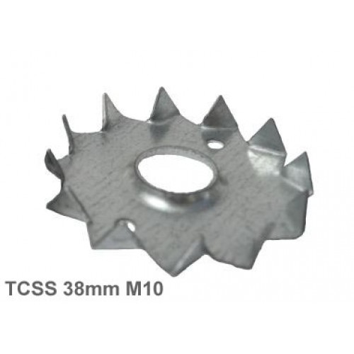 38mm M10mm Galvanised Steel Single Sided Tooth Plate Timber Connector