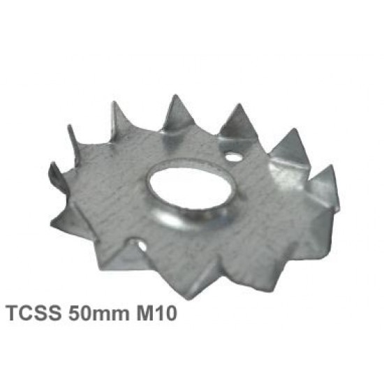 50mm M10mm Galvanised Steel Single Sided Tooth Plate Timber Connector